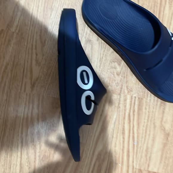 OOFOS Slides Blue - Picture 2 of 3